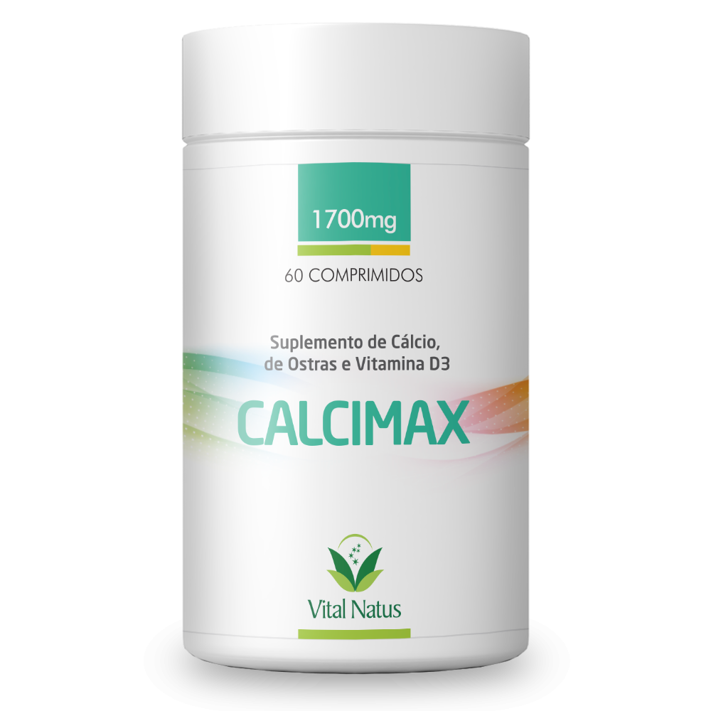 CALCIMAX (CÁLCIO DE OSTRA + D3) - 1700mg - 60 COMPRIMIDOS