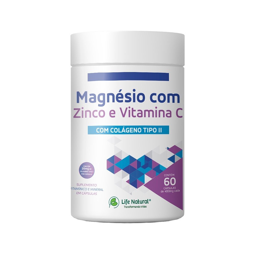 MAGNÉSIO, ZINCO E VITAMINA C/ COM COLÁGENO II