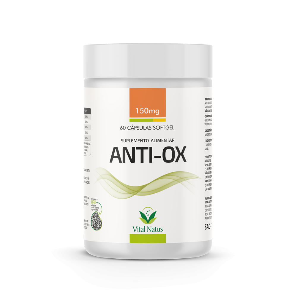 ANTI-OX 150mg 60 CAPSULAS SOFTGEL  Vital natus 