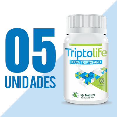 TriptoLife - 5 potes - Auxilia no tratamento de ansiedade, insônia e depressão e irá ganhar 1 TRIPTOLIFE 
